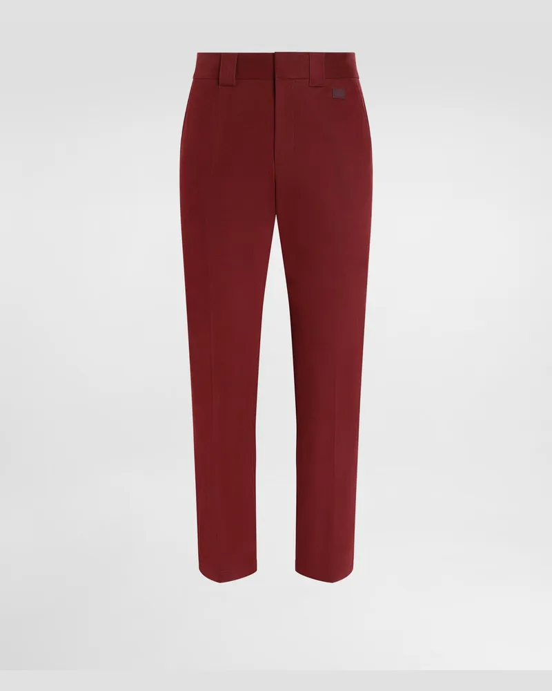 Dolce & Gabbana Hose In Sartorialer Verarbeitung Aus Baumwolle - Mann Hosen Und Shorts Bordeaux Burgunderrot