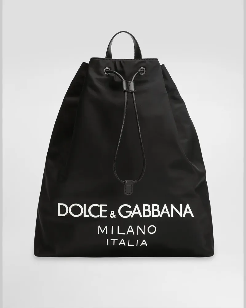 Dolce & Gabbana Rucksack Aus Nylon - Mann Rucksäcke Und Bauchtaschen Schwarz Nylon Schwarz
