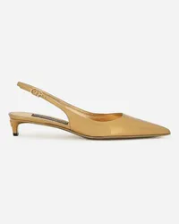 Dolce & Gabbana Slingback aus Kalbsleder Gold