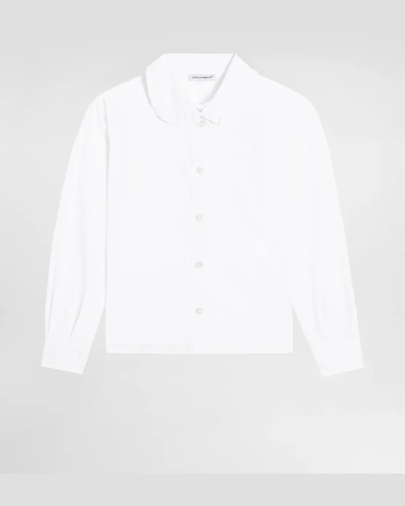 Dolce & Gabbana Cotton Shirt - Frau Collection Wei White