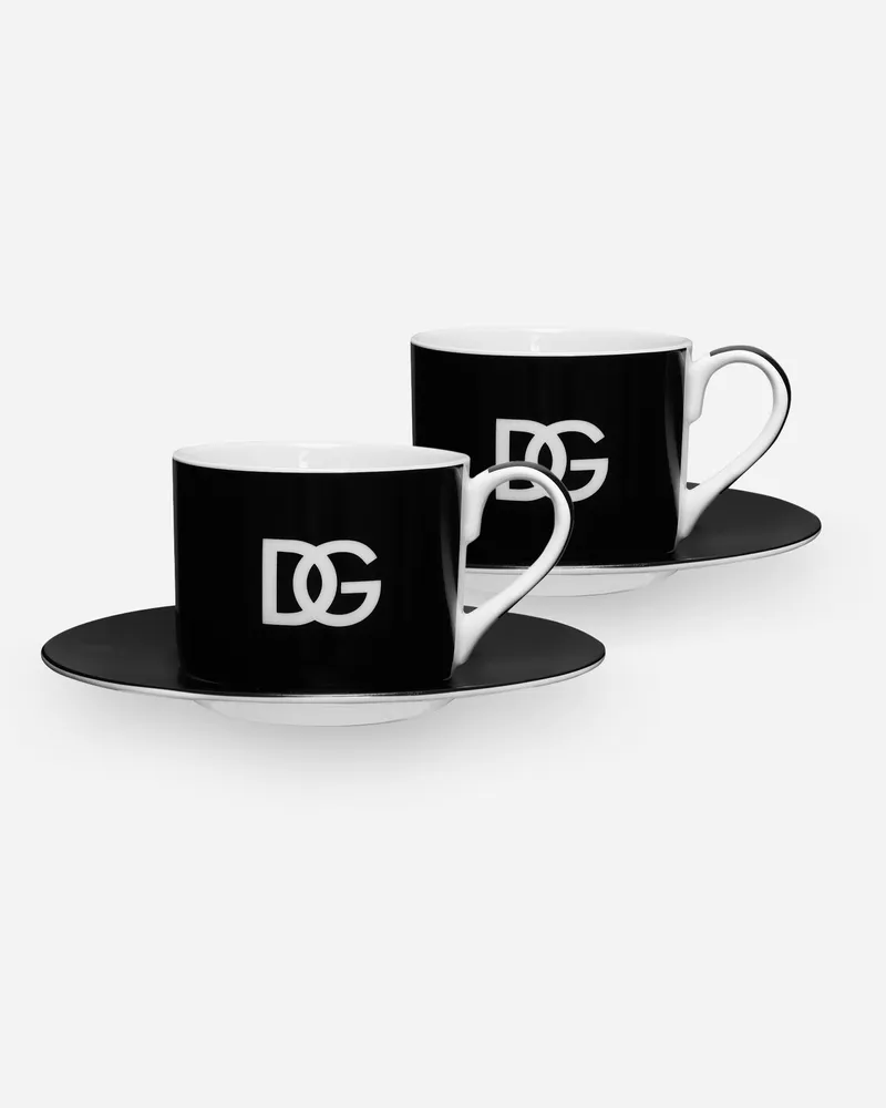 Dolce & Gabbana 2er-set Teetassen Mit Untertasse Aus Porzellan - Teetassen Mehrfarbig Mehrfarbig