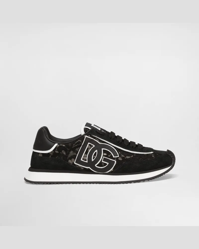 Dolce & Gabbana Sneaker Dg Cushion Aus Kalbsleder Und Textil - Frau Sneakers Mehrfarbig Mehrfarbig