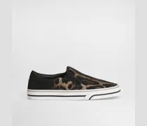 Dg Sailing Sneakers In Printed Canvas - Frau Sneakers Animalprint