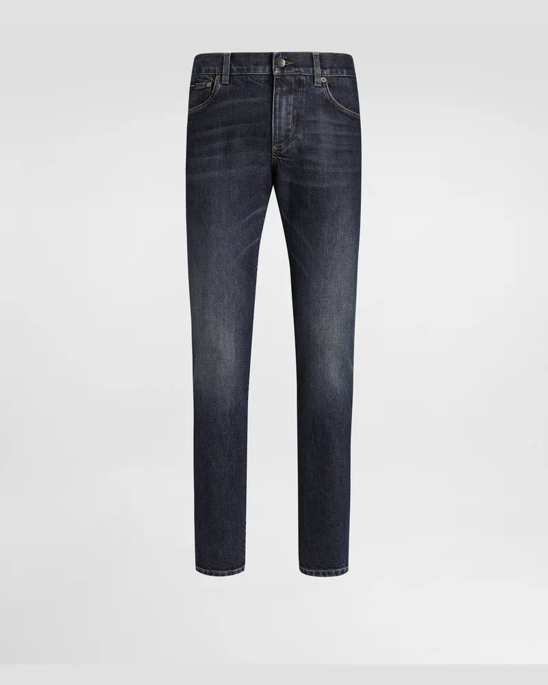 Dolce & Gabbana Slim-fit Stretch Cotton Jeans - Mann Jeans Mehrfarbig Multicolor