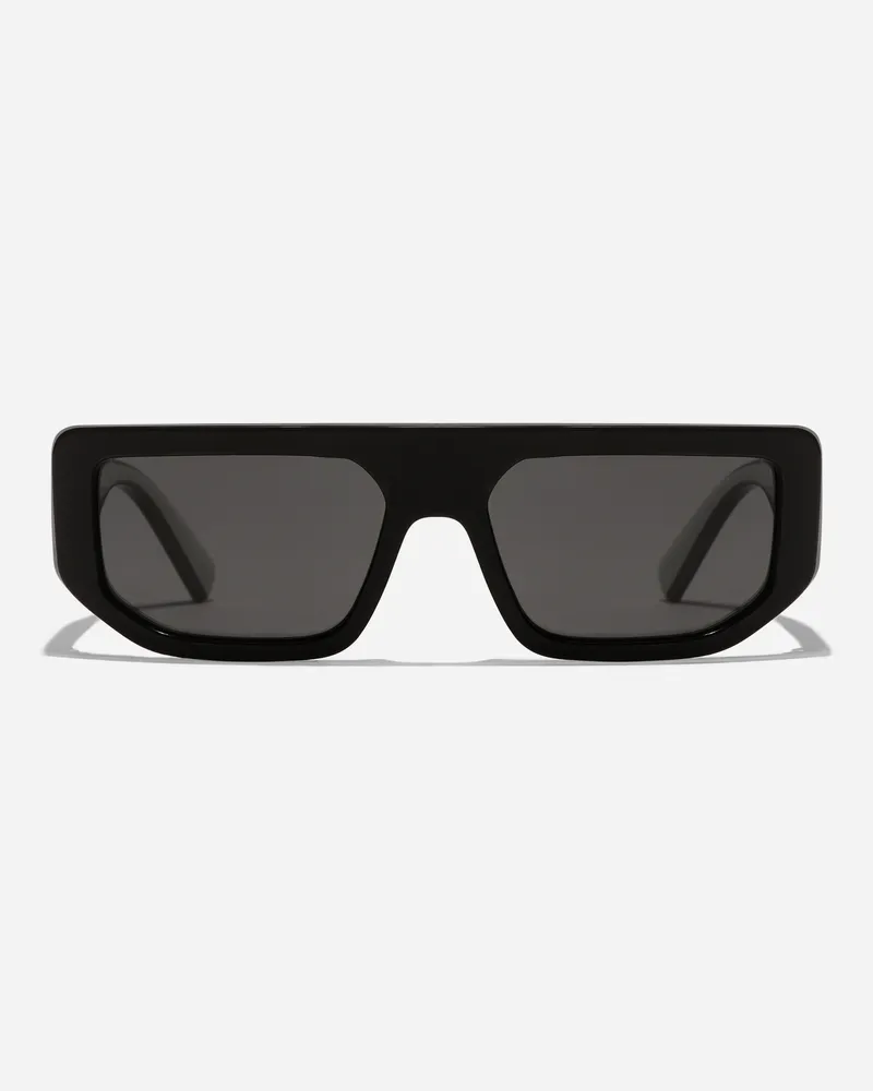 Dolce & Gabbana Sonnenbrille Dg Logo - Collection Schwarz Acetat Schwarz