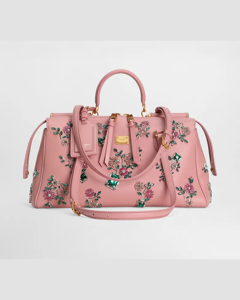 Dolce & Gabbana Medium Vittoria Handbag With Embroidery - Frau Collection Mehrfarbig Mehrfarbig