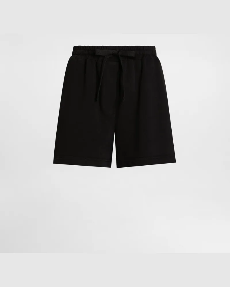 Dolce & Gabbana Sweatshorts Mit Dg-stickerei - Frau Hosen Und Shorts Schwarz Schwarz