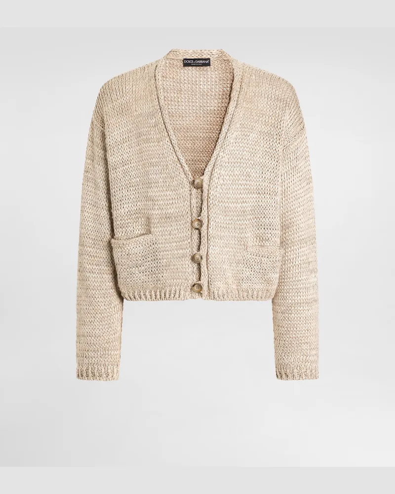 Dolce & Gabbana Cotton-linen Cardigan - Mann Strickwaren Multicolor Multicolor
