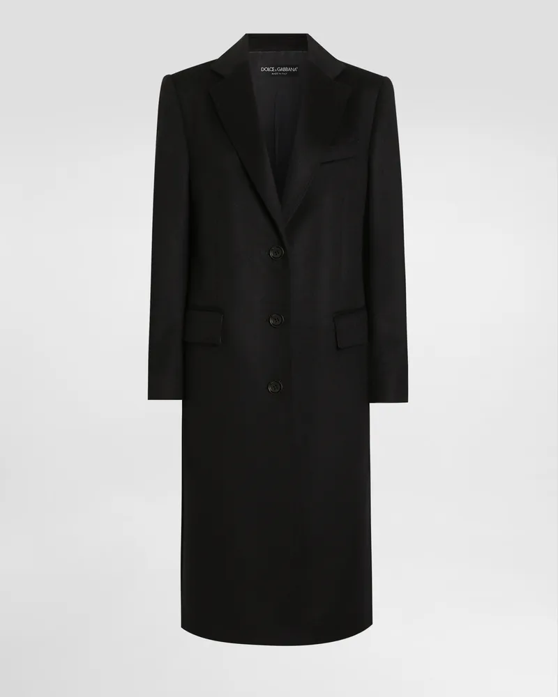 Dolce & Gabbana Einreihiger Mantel Aus Verbundstoff - Frau Mäntel Und Jacken Schwarz Schwarz