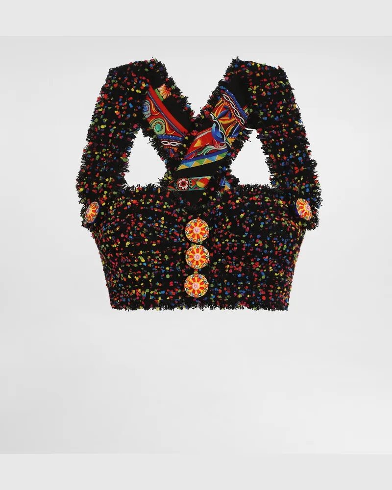 Dolce & Gabbana Top Aus Tweed - Frau Blusen Und Tops Mehrfarbig Mehrfarbig