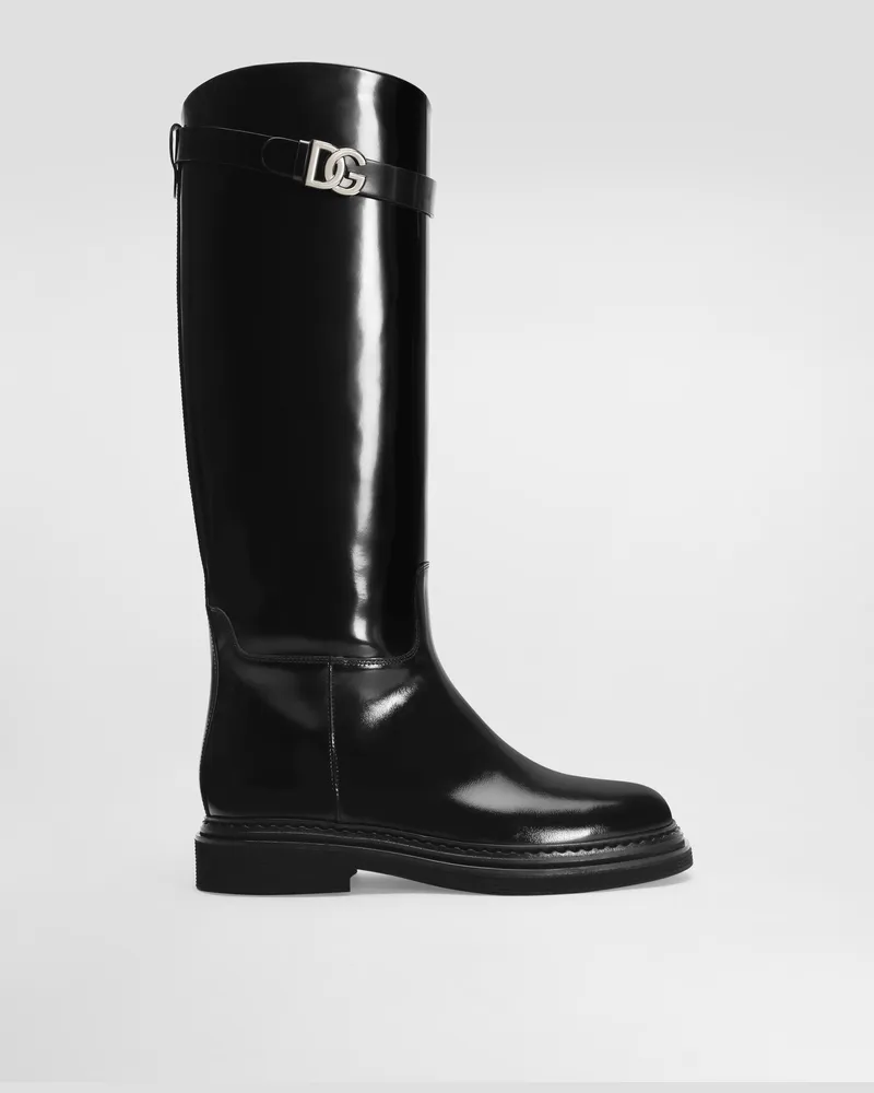 Dolce & Gabbana Stiefel Aus Kalbsleder - Frau Stiefel Und Siefeletten Schwarz Schwarz