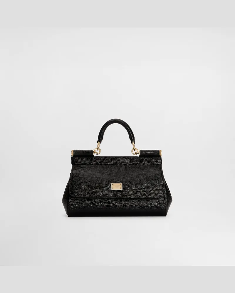 Dolce & Gabbana Henkeltasche Sicily Klein - Frau Collection Schwarz Schwarz