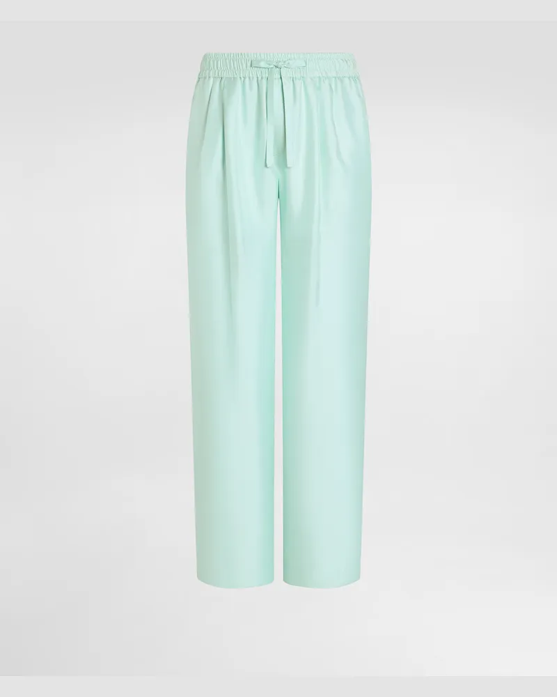 Dolce & Gabbana Jogginghose Aus Seidentwill - Mann Hosen Und Shorts Azure Azure