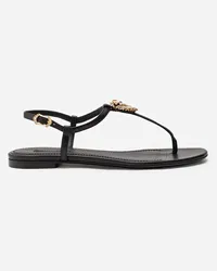 Dolce & Gabbana FLIP-FLOPS DEVOTION AUS NAPPA Schwarz