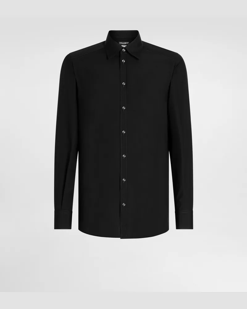 Dolce & Gabbana Hemd Martini Aus Supima-baumwolle - Mann Hemden Schwarz Baumwolle Schwarz