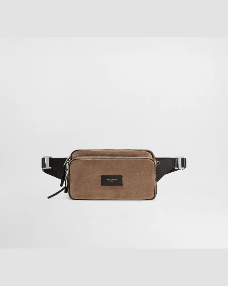 Dolce & Gabbana Leather And Split Calfskin Belt Bag - Mann Rucksäcke Und Bauchtaschen Multicolor Multicolor