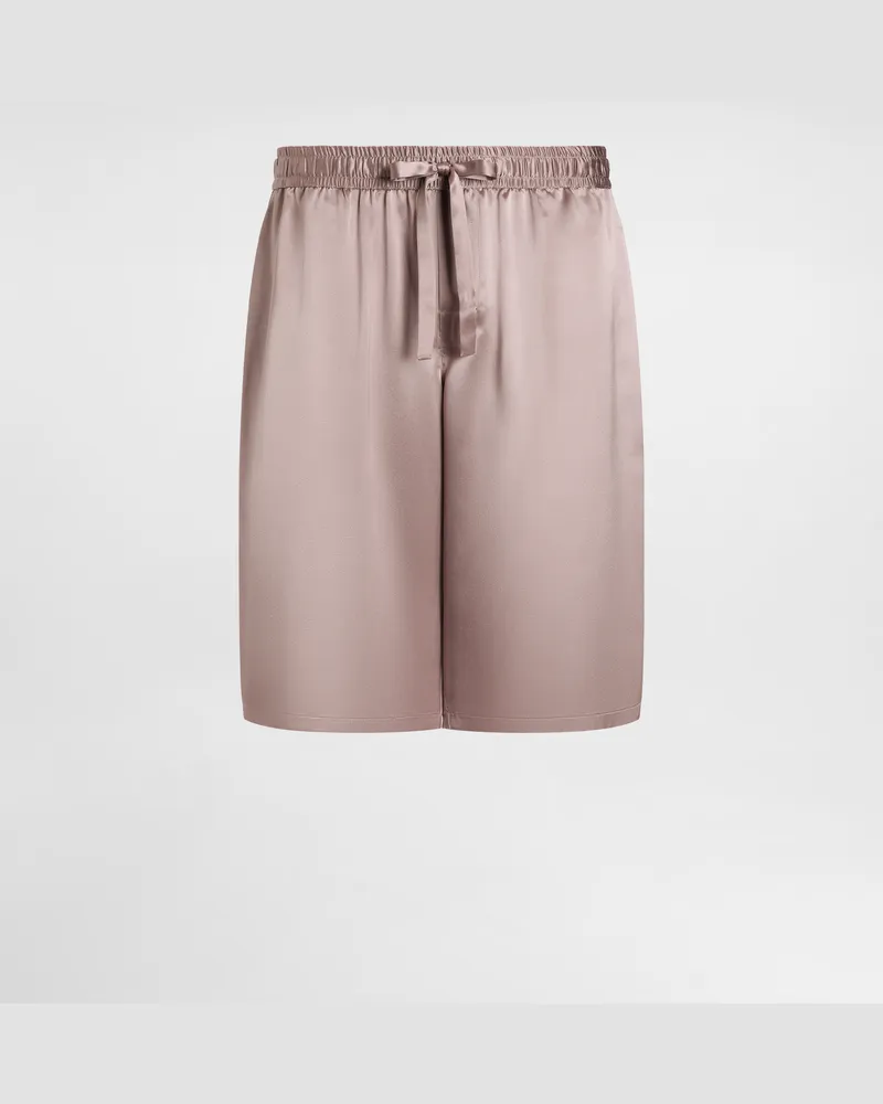 Dolce & Gabbana Bermudas Aus Seide - Mann Hosen Und Shorts Lila Seide Lila