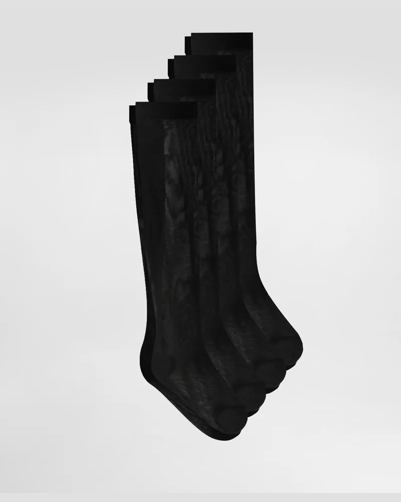 Dolce & Gabbana Dreierpack Strümpfe Aus Nylon Mit Dg-logo - Frau Socken Schwarz Schwarz