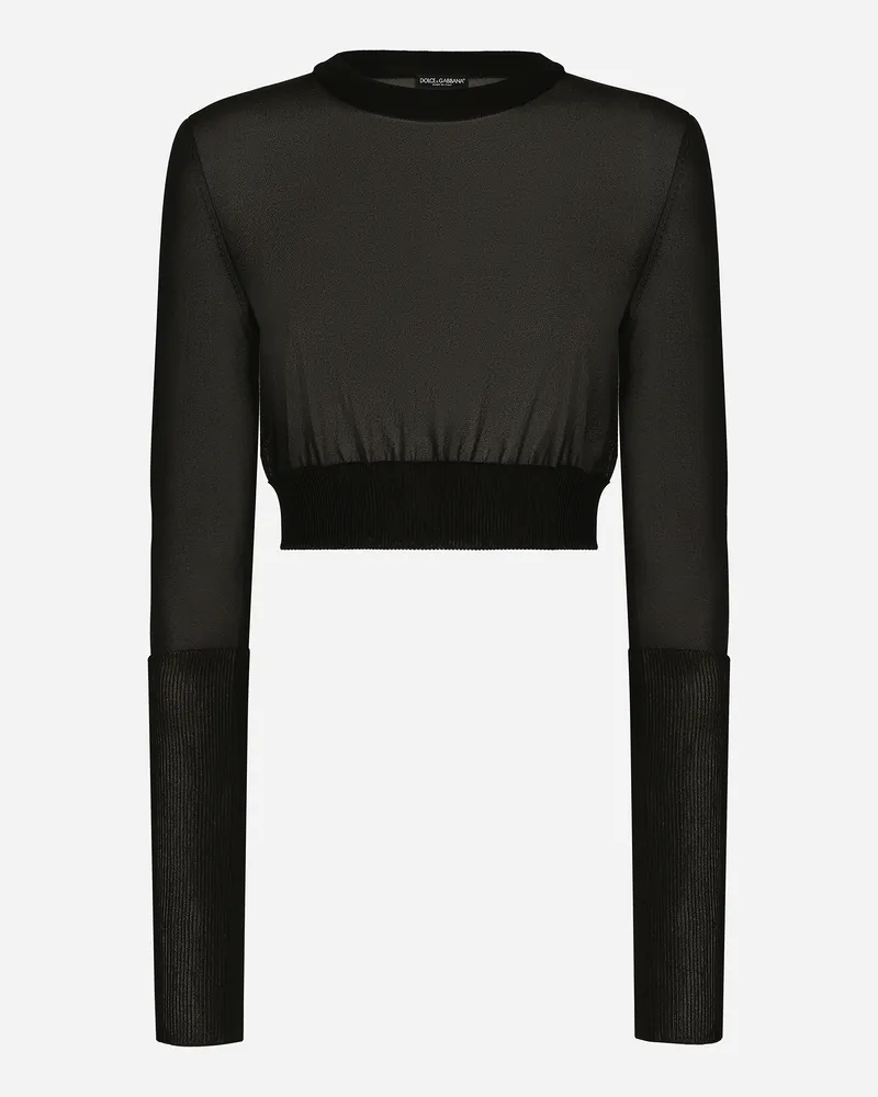 Dolce & Gabbana Pullover Aus Viskose - Frau Strickwaren Schwarz Schwarz