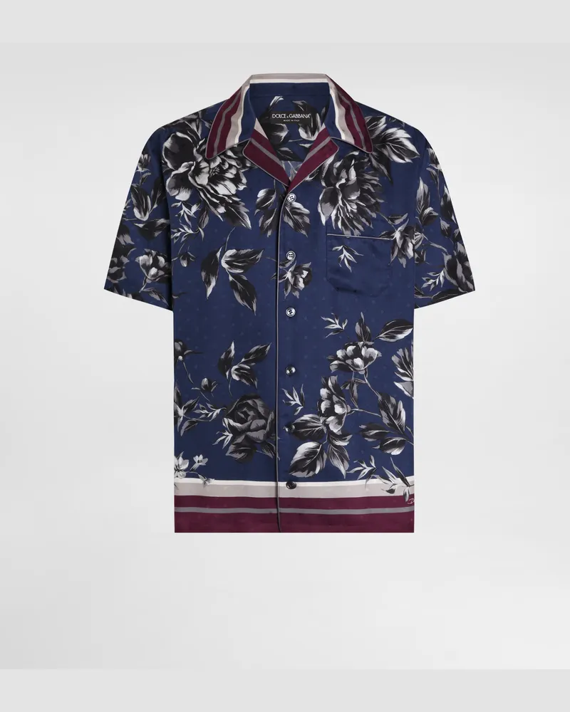 Dolce & Gabbana Peony-print Hawaii Twill Shirt - Mann Hemden Multicolor Multicolor