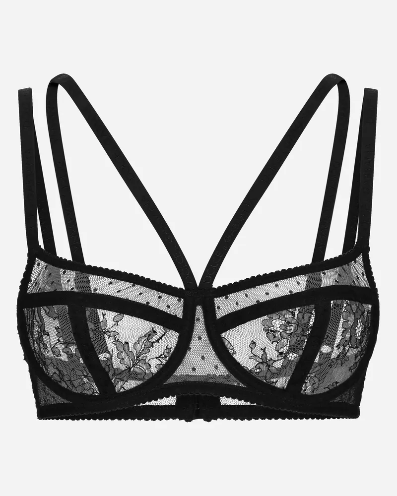 Dolce & Gabbana Balconette-bh Aus Spitze - Frau Unterwäsche Schwarz Spitze Schwarz
