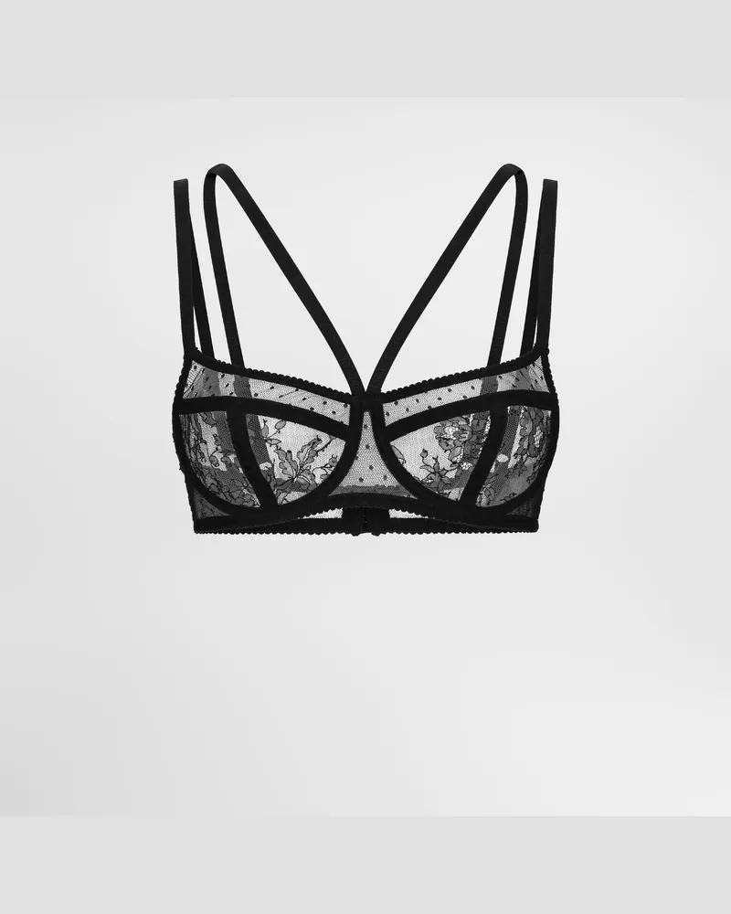 Dolce & Gabbana Balconette-bh Aus Spitze - Frau Unterwäsche Schwarz Spitze Schwarz