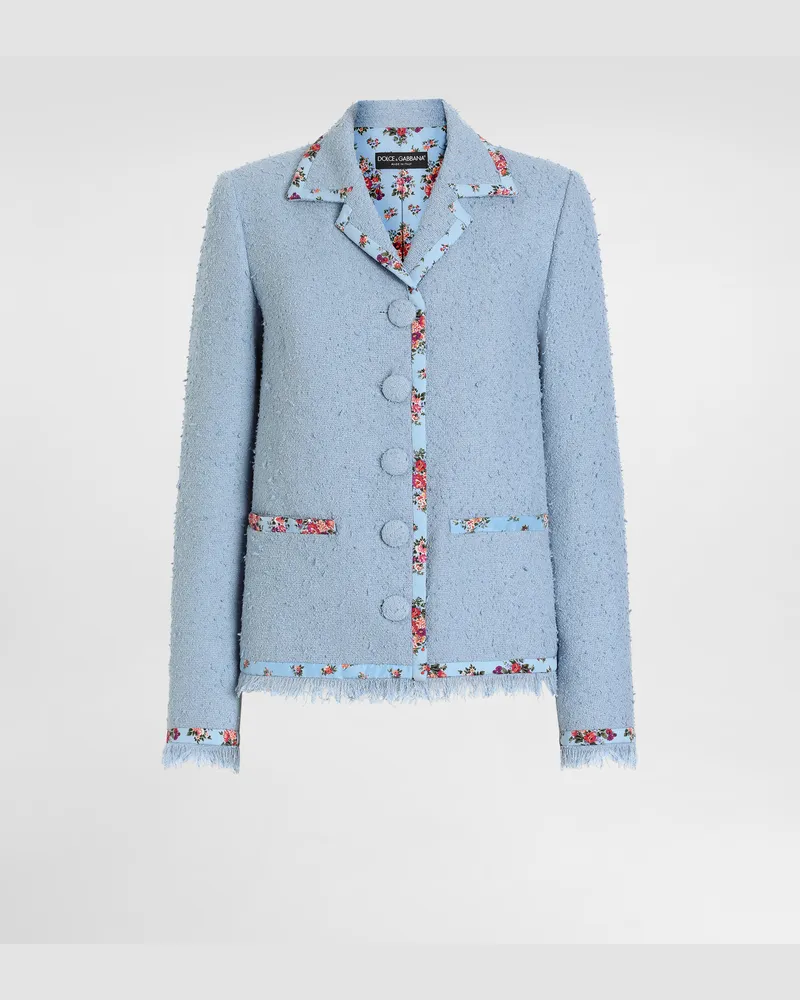 Dolce & Gabbana Single-breasted Rachel Basketweave Jacket - Frau Blazer Violett Violett