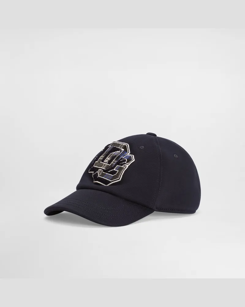 Dolce & Gabbana Baseballcap Aus Fleece Mit Logo - Mann Collection Blau 