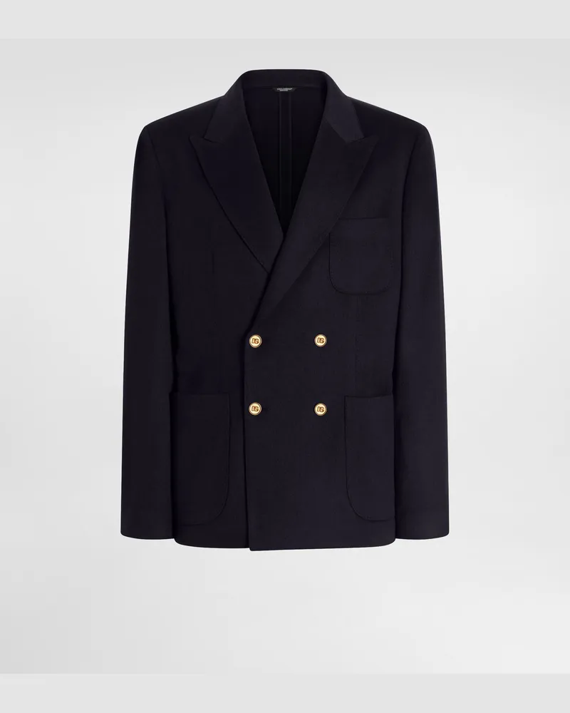 Dolce & Gabbana Zweireihige Jacke Portofino Aus Kaschmir - Mann Anzüge Und Blazer Blau Blue