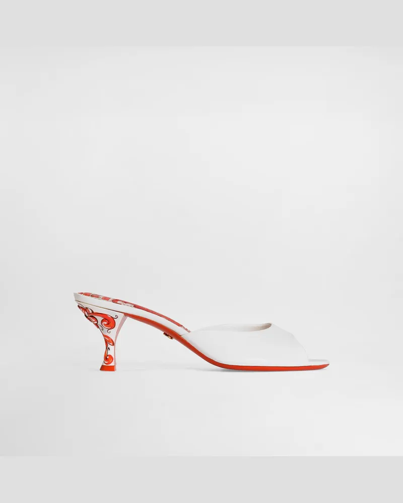 Dolce & Gabbana Ciabatta Tacco - Frau Pantoletten Und Mules Wei White