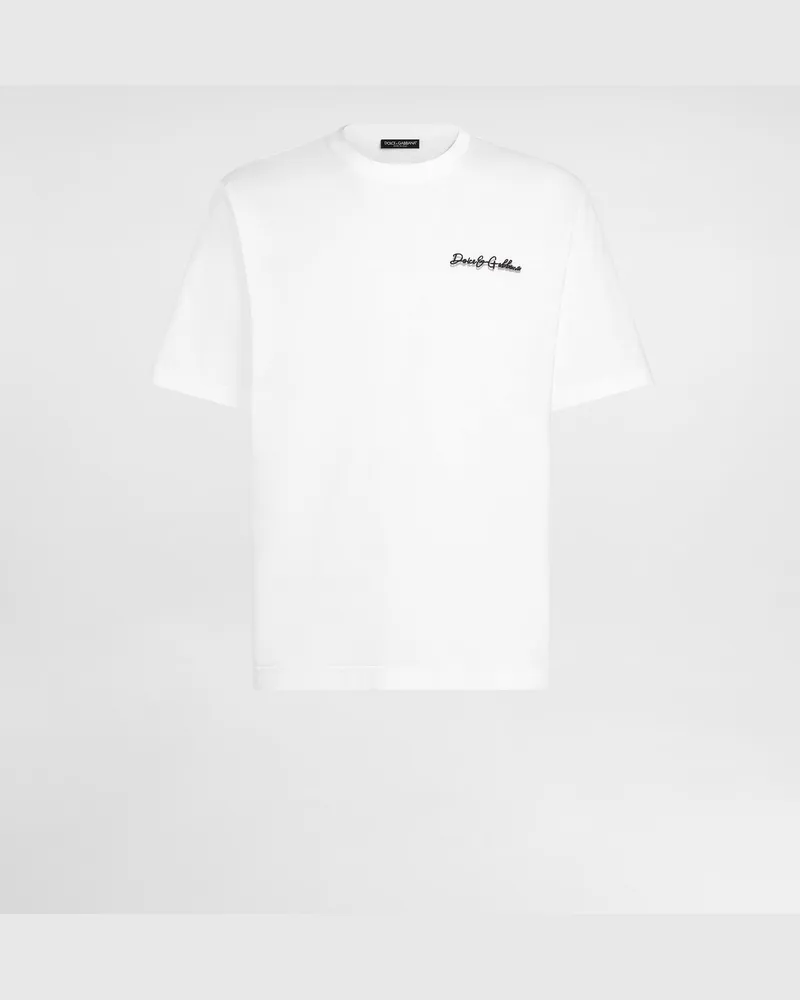 Dolce & Gabbana T-shirt Aus Baumwolle - Mann T-shirts Und Polos Wei Weiss