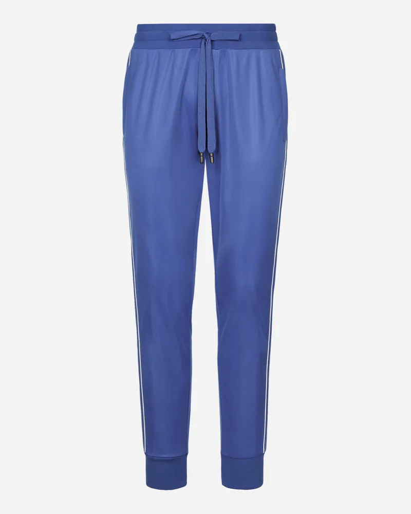 Dolce & Gabbana Jogginghose Aus Triacetat Mit Streifen - Mann Hosen Und Shorts Blau Stoff Blau