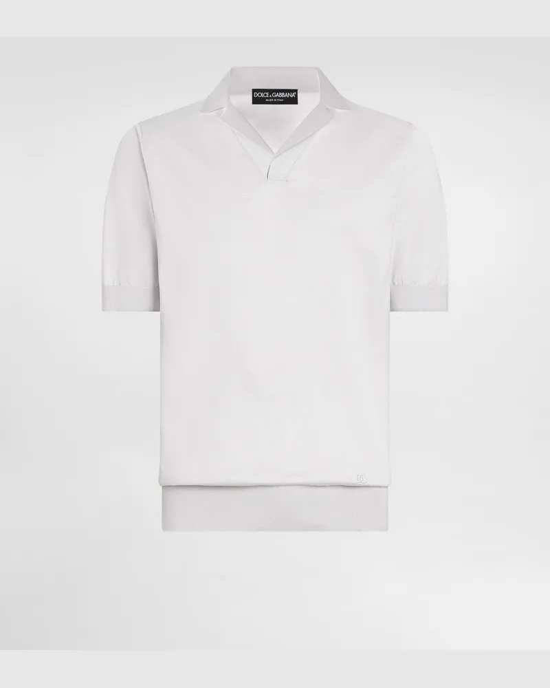 Dolce & Gabbana Polohemd Aus Seide - Mann Strickwaren Grau Grau