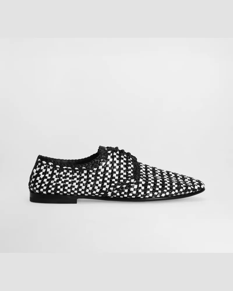Dolce & Gabbana Derby Aus Leder - Mann Schnürschuhe Schwarz Mehrfarbig
