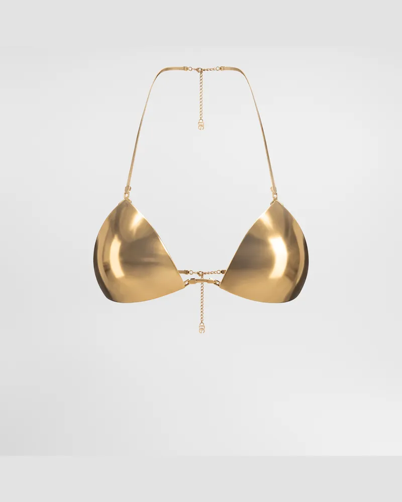 Dolce & Gabbana Dekorativer Steifer Bh Aus Metall - Frau Bijoux Gold Metall Gold
