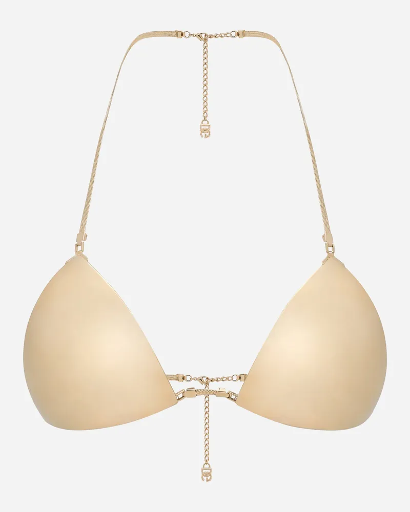 Dolce & Gabbana Dekorativer Steifer Bh Aus Metall - Frau Bijoux Gold Metall Gold