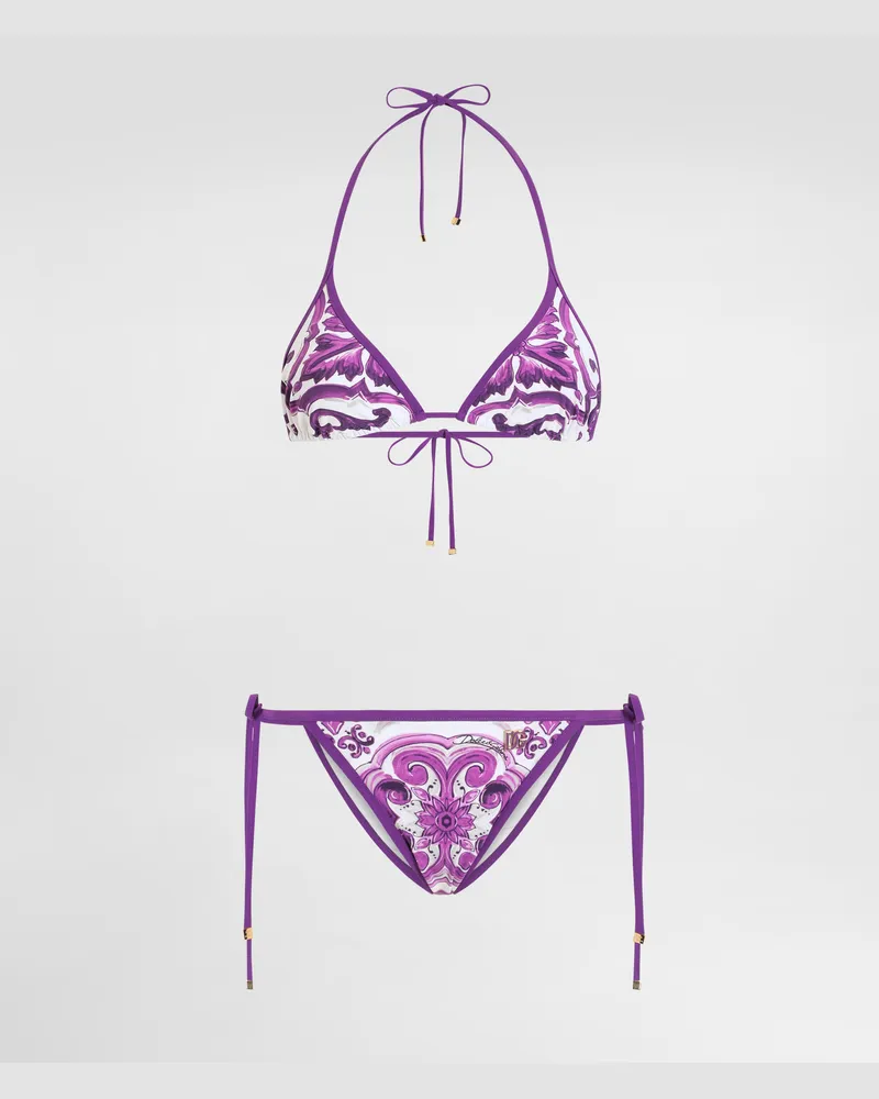 Dolce & Gabbana Triang.scorr.+tanga - Frau Bademode Multicolor Stoff Multicolor
