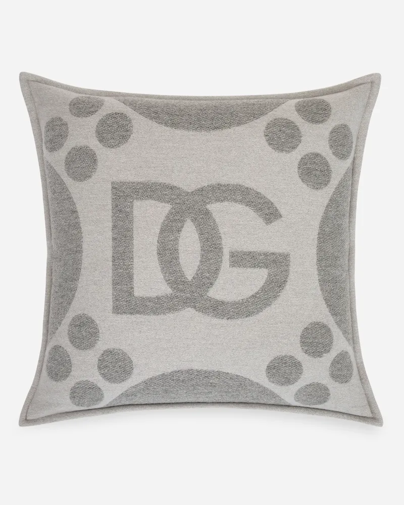 Dolce & Gabbana Wool Jacquard Cushion Medium - Mittelgroße Kissen Multicolor Multicolor
