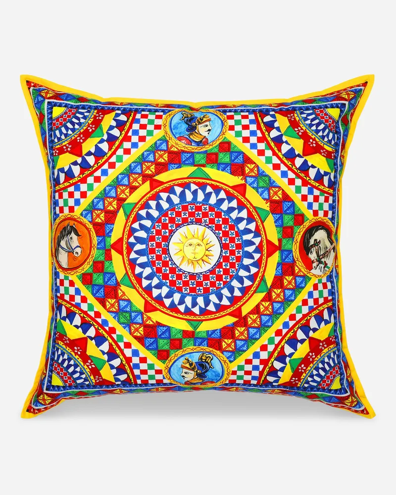 Dolce & Gabbana Canvas Cushion Extra Large - Große Kissen Mehrfarbig Mehrfarbig