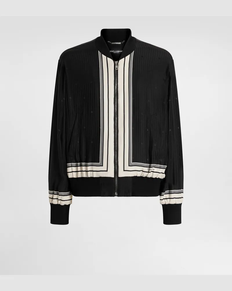 Dolce & Gabbana Printed Oversized Bomber Jacket - Mann Mäntel Und Jacken Multicolor Multicolor