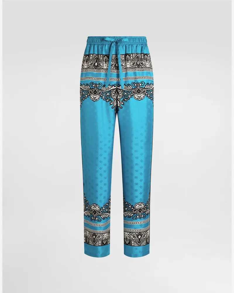 Dolce & Gabbana Pyjamahose Aus Seide Mit Bandana-print - Mann Hosen Und Shorts Drucken Drucken