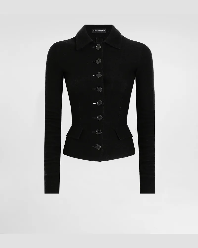 Dolce & Gabbana Single-breastedwool Cloth Jacket - Frau Blazer Schwarz Black