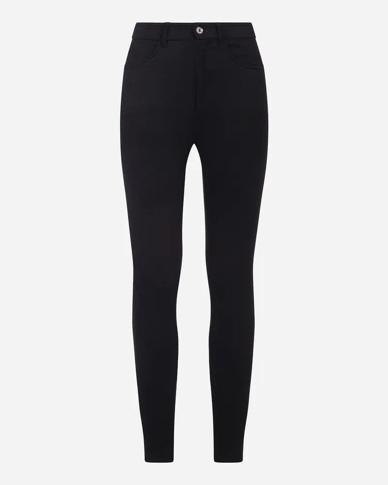 Dolce & Gabbana 5-pocket-leggings Aus Stretch-cavalry - Frau Hosen Und Shorts Schwarz Schwarz