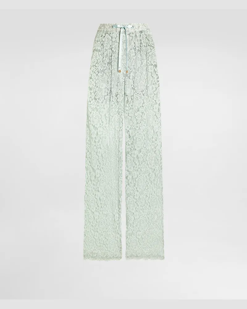 Dolce & Gabbana Lace Trousers - Frau Hosen Und Shorts Grün Spitze Grün