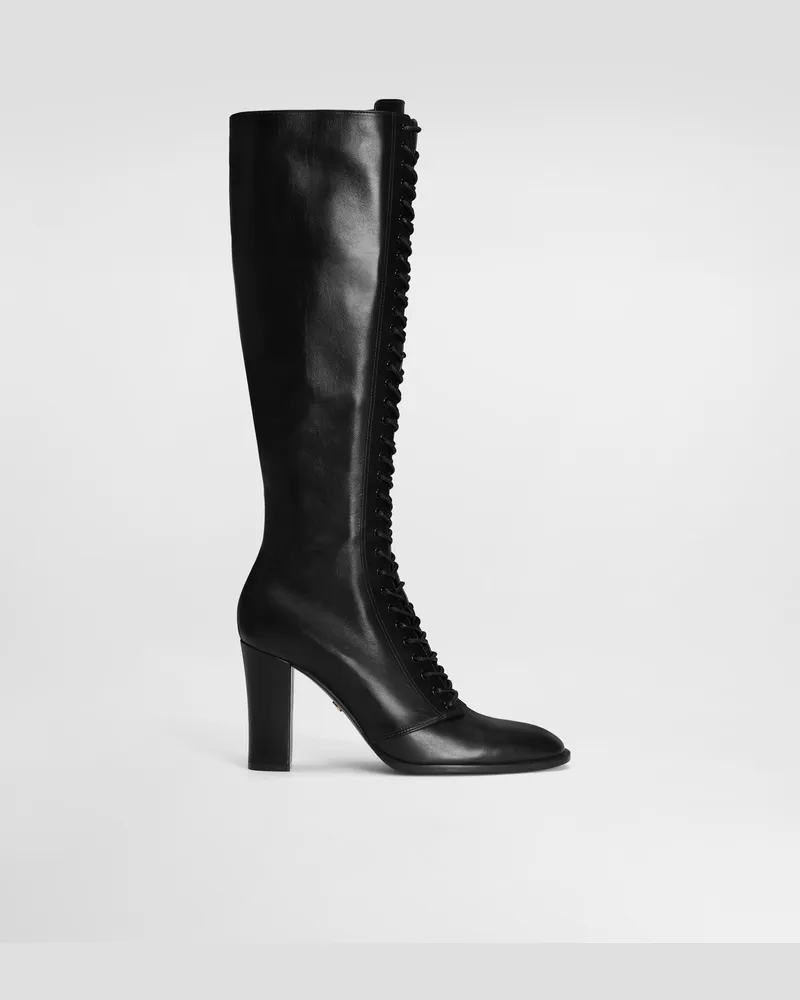 Dolce & Gabbana Stiefel Aus Kalbsleder - Frau Collection Schwarz Schwarz