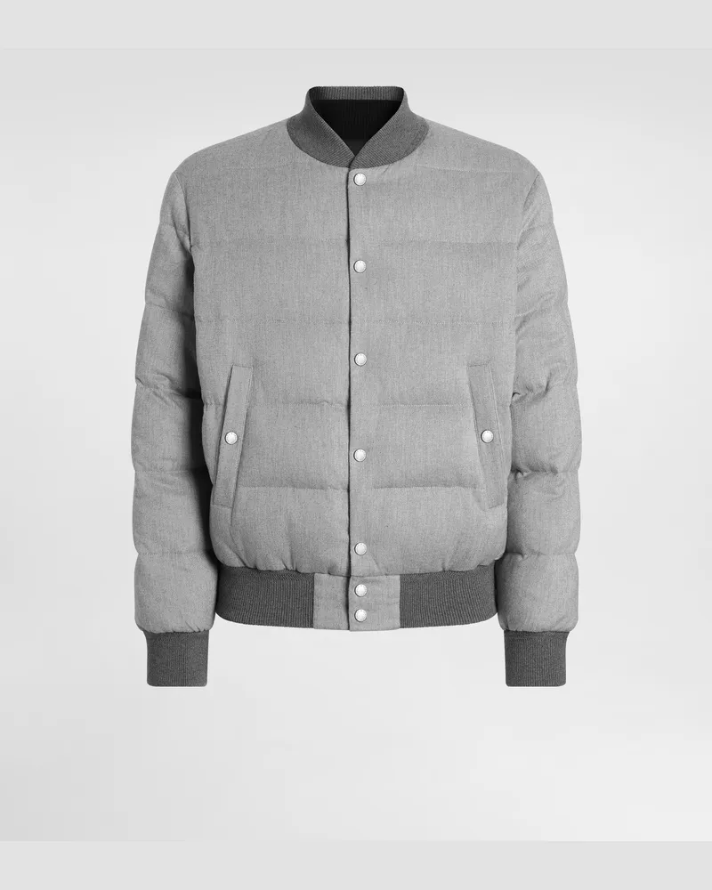 Dolce & Gabbana Reversible Padded Jacket - Mann Mäntel Und Jacken Grau Grey