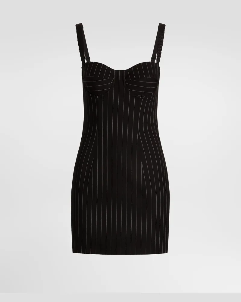 Dolce & Gabbana Kleid Aus Wolle In Nadelstreifenoptik - Frau Kleider #n/d Wolle Multicolor