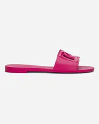 Dolce & Gabbana Badepantolette aus Gummi Fuchsia