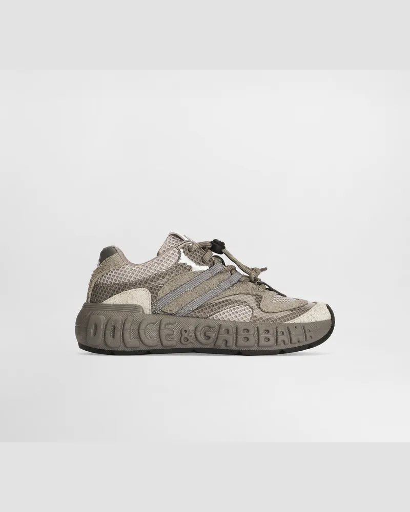 Dolce & Gabbana Sneaker Dg Bounce 12 Aus Spaltkalbsleder - Mann Collection Grau Grau