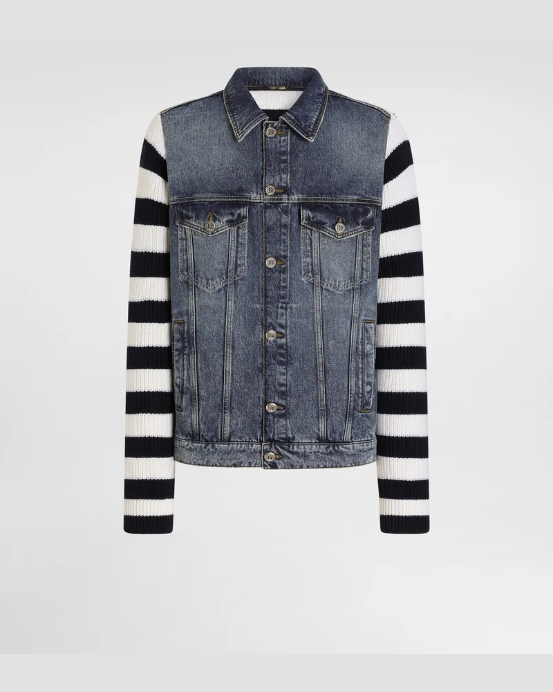 Dolce & Gabbana Jeansjacke Aus Denim - Mann Collection Mehrfarbig Multicolor